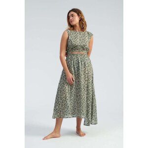 Apiece Apart Marietta cut out midi dress in deep sage M